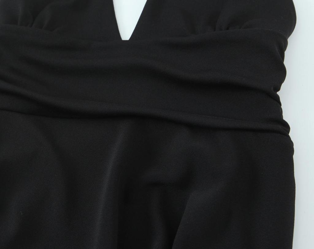 Spring 2025 Women's European & American Style Halter Neck Short Dress