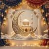 Elegant Design Ramadhan Mural Banner Durable Material Photography Background Cloth  Room Decoration