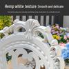 White Wrought Iron Cast Aluminum Outdoor Patio Table and Chairs Set - Waterproof Villa Courtyard Garden Balcony Furniture