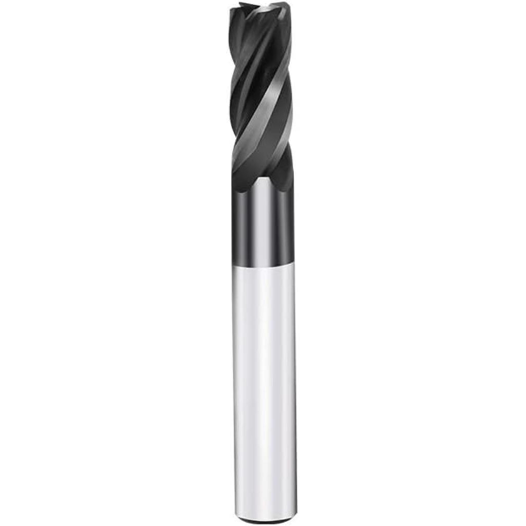 AUTOTOOLHOME 1/4" Carbide Square End Mill for Micro Grain Carbide Milling Cutter for Alloy Steel Hardened Steels 4 Flutes HRC50 (1, 1/4 In)