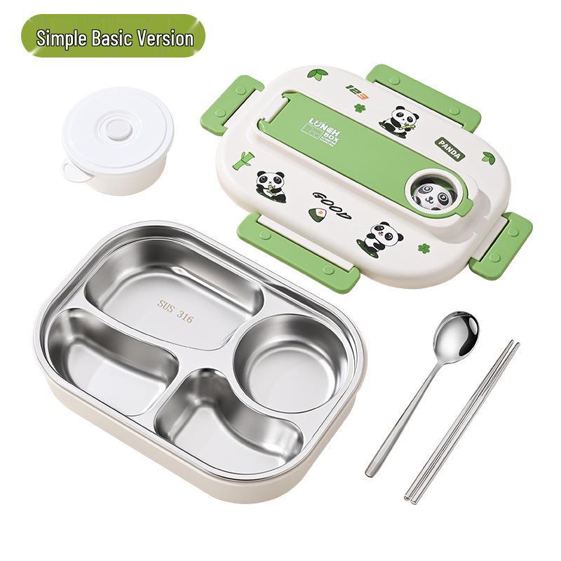 316 Stainless Steel Cartoon Lunch Box for Kids - Microwave-safe Bento for School Dorm or To-Go Meals 2250₽