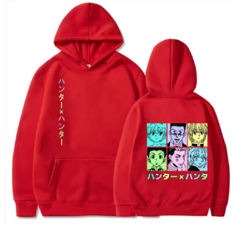 Anime Hunter X Hunter Bluza Fajny Pull Pickup Wzór GON FREECSS/Kilua Zoldyck Nadrukowana Bluza Jesienna Luźna z Długim Rękawem