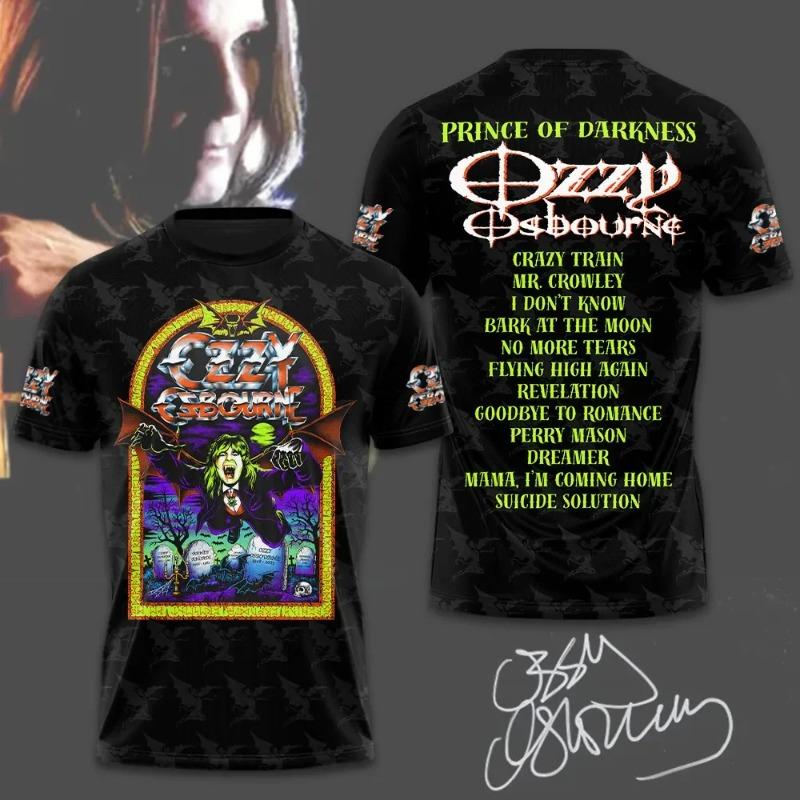 Rock Ozzy Osbourne Band 3d Print T-shirt Men Women Fashion Hip Hop Short Sleeve Oversized Sports O-Neck Men Tops Tees