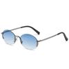 Sunglasses for Women Summer Rimless Vintage Glasses Oval Fashion Shades Women Eyewear UV400 Oculos