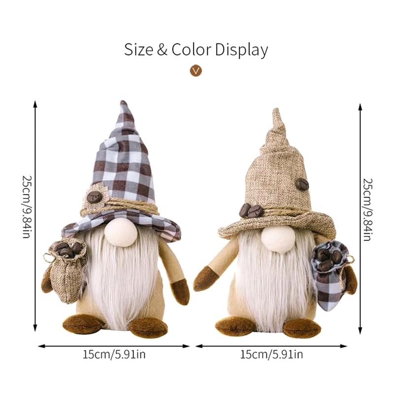 2PCS Gnomes Plush Gnomes Plush Doll Christmas Decorations Home Decorations Housewarming Gift Home Office Farmhouse