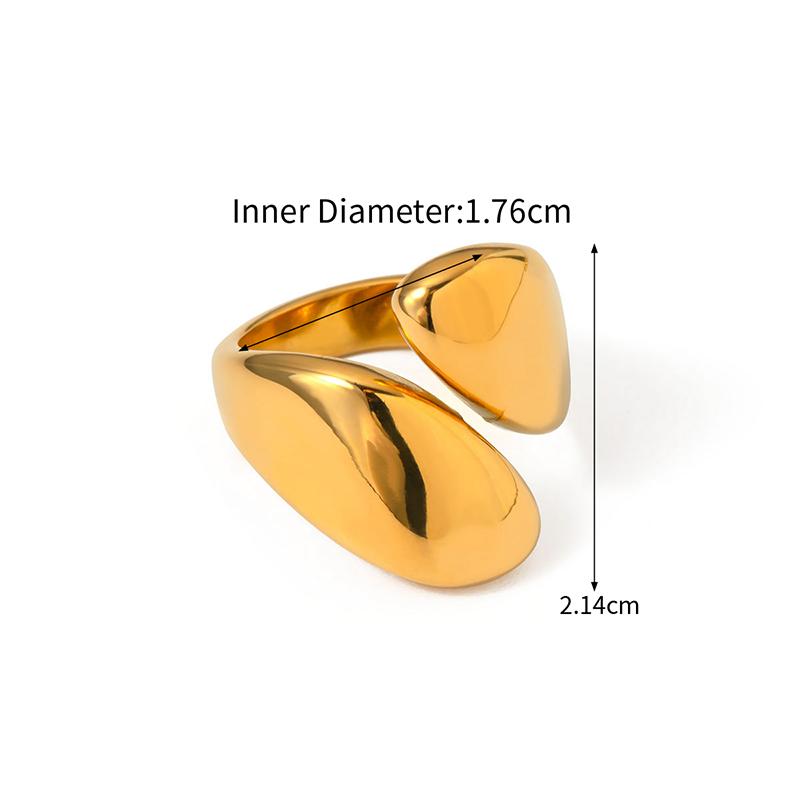 Uworld Minimalist 316L Stainless Steel INS Ring High Quality Waterproof Charm Metal Gold Silver Color Fashion Finger Jewelry