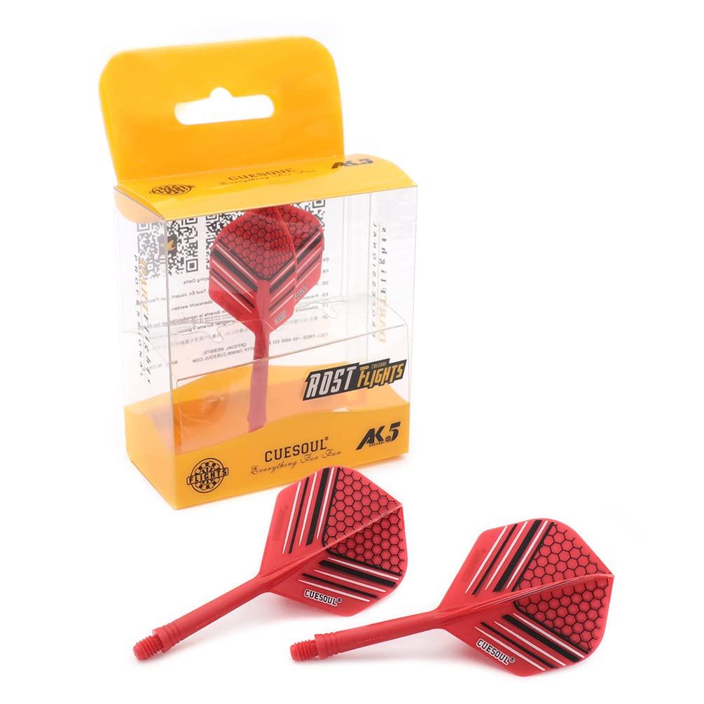 CUESOUL Integrated Flight Standard Shape Red Base Black White Pattern 3 Pieces CSAK-52X-3