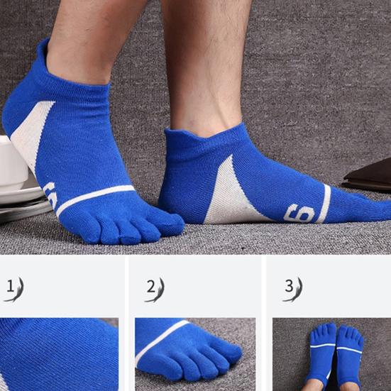 1 Pair Low Cut Socks Five-finger Breathable Cotton Breathable Sports Supplies for Sports