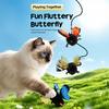 Realistische fliegende Beute Katze Gadgets Intelligente Sensorik Klappendes Schmetterling Spielzeug, Flügelbewegung Kätzchen Jagen Pirschen Anspringen Fesselnde Spielzeuge für Solo