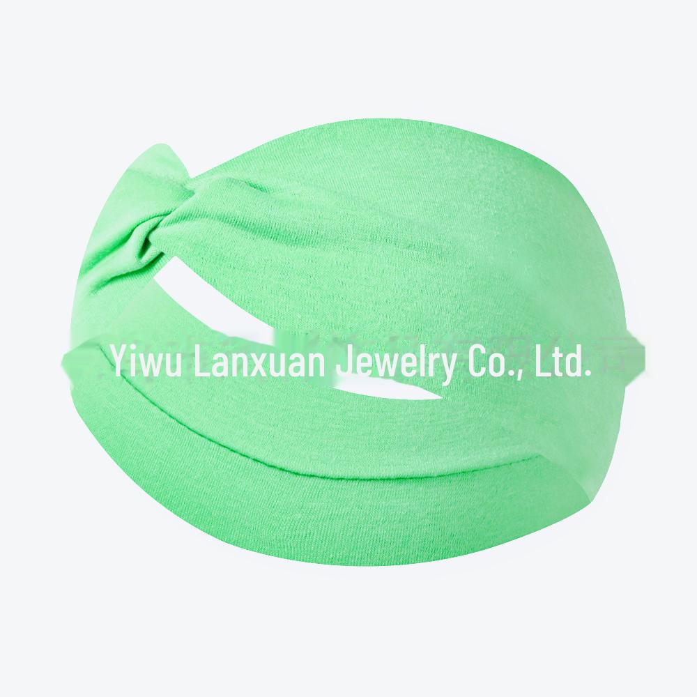 "Non-Slip Elastic Yoga Headband - Wide, Candy Colors, Sweat-Absorbent for Running & Exercise"