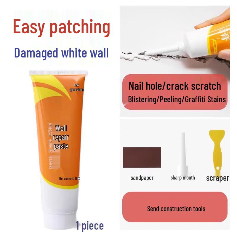 Mold-Resistant Waterproof Wall Repair Paste - White Latex Putty for Moisture-Proof Renovations