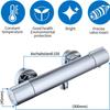 Shower Faucet with Thermostat - Cleaning Mixed Battery Shower with 38°C Safety Button, Chrome Mixed Battery Shower, Thermostat Faucet Stainless Steel