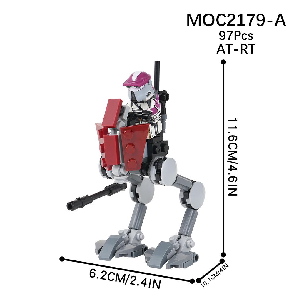 MOOXI Space Wars Walking Machine Model MOC Bricks DIY Diorama Adult Children Toys Building Block Set Montessori Gifts Decoration