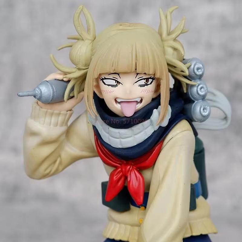 My Hero Academia Anime Character Peripheral Himiko Toga Cute Uniform Battle Version Figure Desktop Ornaments Model Toy Gift