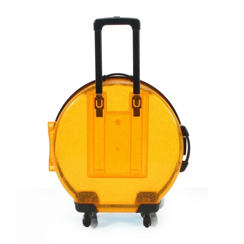 1PC Mini Trolley Luggage For Storing Doll Clothes Shoes Jewelry Cute Plastic Small Suitcase Box Dollhouse Decoration Accessories