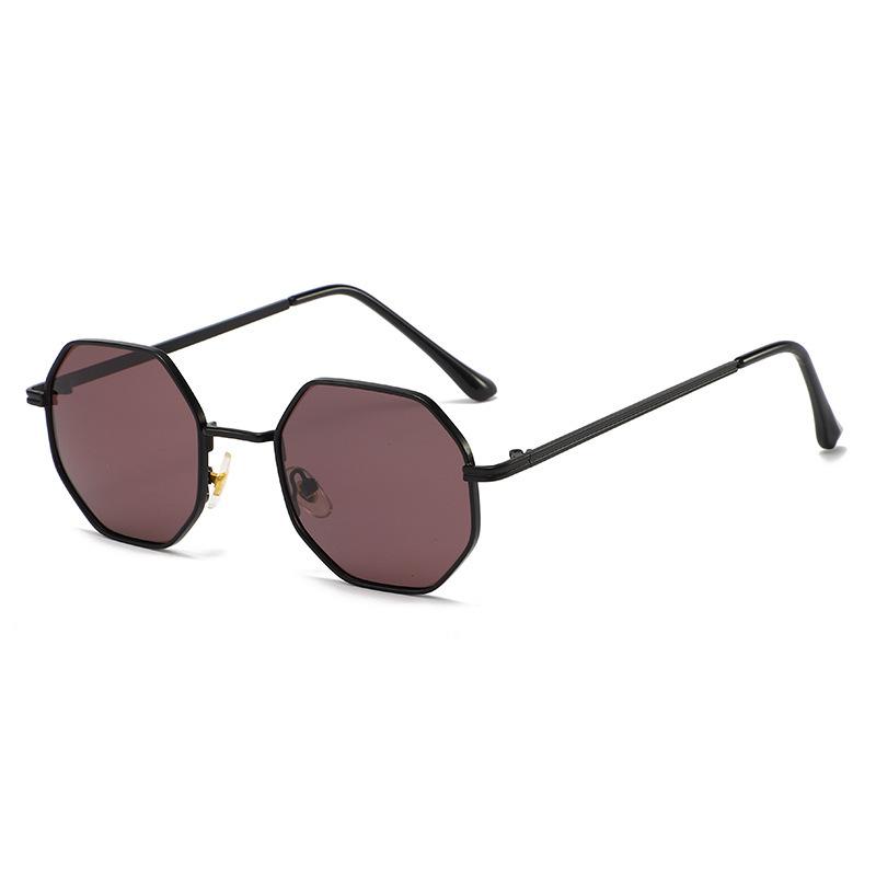 Fashion metal polygonal sunglasses, the same sunglasses, personalized polarized sunglasses
