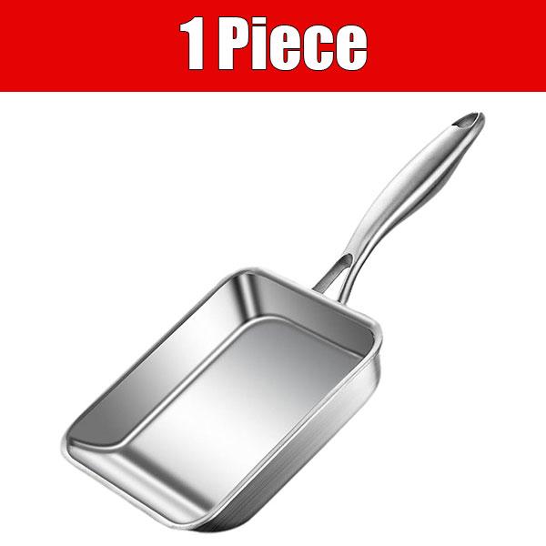 Stainless Steel Japanese Omelette Pan Nonstick Tamagoyaki Egg Roll Pan Retangle Small Frying Pan Nonstick Steak Sandwich Skillet