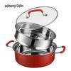 Adneny 28cm 2-Layer 410 Stainless Steel Steamer & Hot Pot