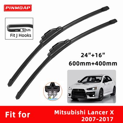 Auto Scheibenwischer Doppelgummi für Mitsubishi Lancer X 2007-2017 Frontwischer Schneidwerkzeug Automobilteile Zubehör Windschutzscheibenwischer Verschleißteile