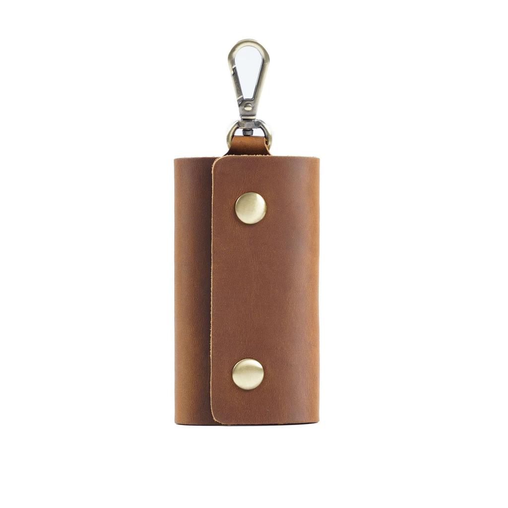 Handgefertigter Schlüsselhalter aus echtem Leder - Organizer-Tasche für Herren mit Kartenschlitz, Haushälter-Schlüsseltasche & Geldbörse (Bereit zum Verschenken)