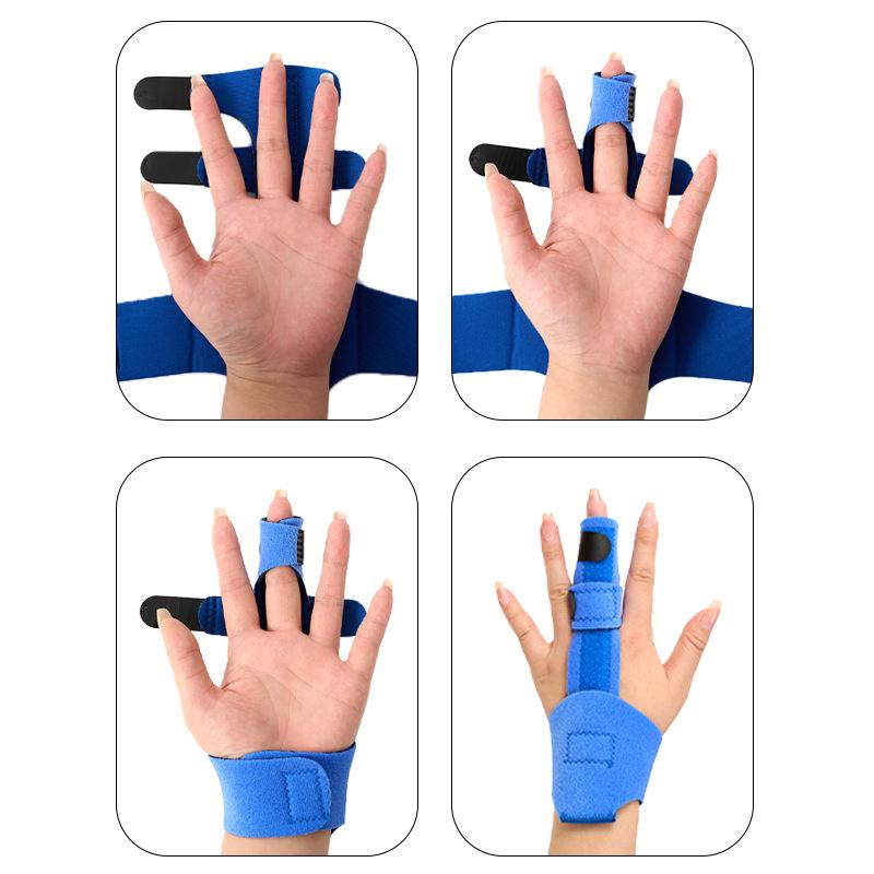 Universal Finger Fixation Strap: Breathable Protective Joint Sprain Support with Aluminum Plate and Finger Board.