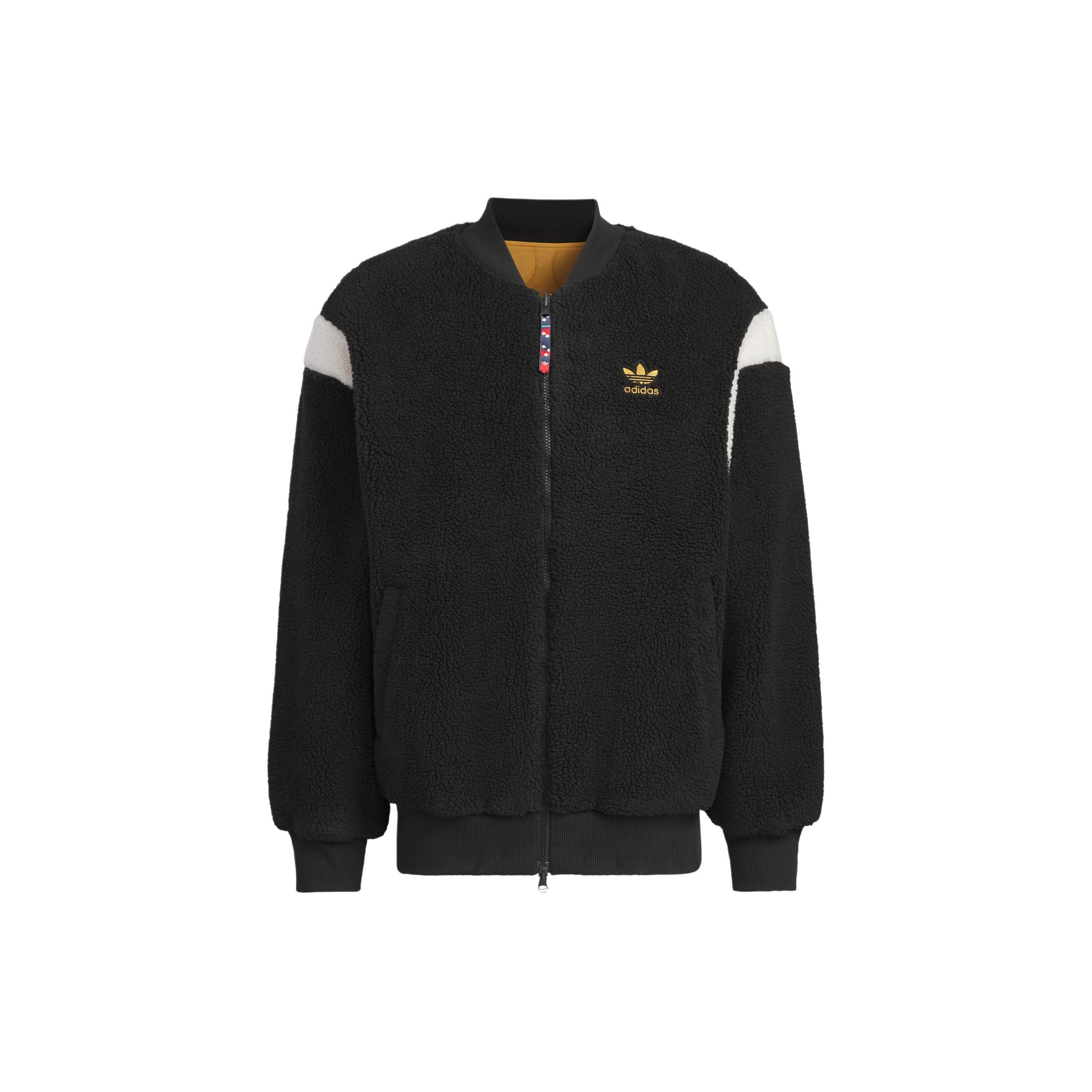 adidas Originals X Feifei Ruan Reversible Sherpa Bomber Asia Sizing Black Yellow Men s IX4215 M