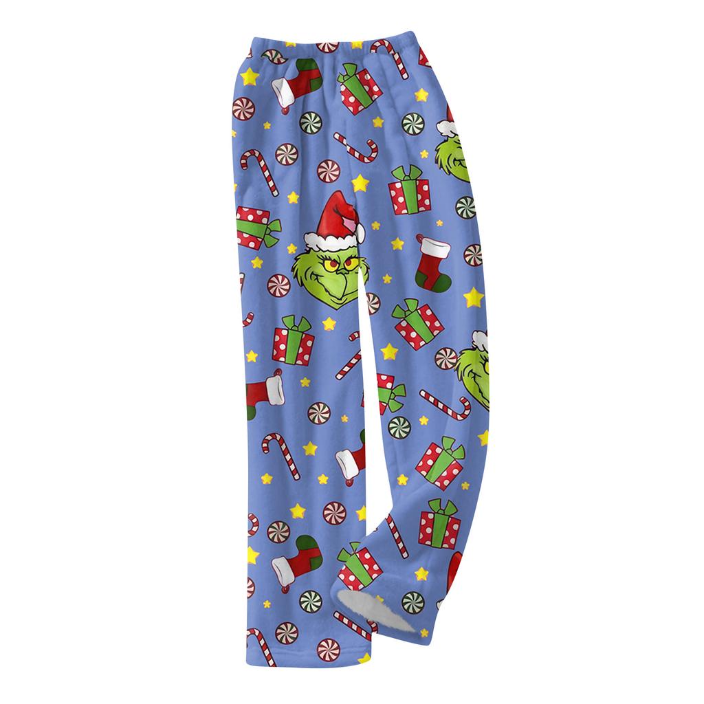 Women  Winter Print Pants Full Length Long Trousers Sports Pants