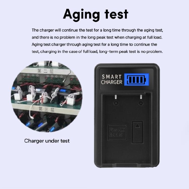EN-EL5 LCD USB Camera Battery Charger Charging Dock for 3700 4200 5200