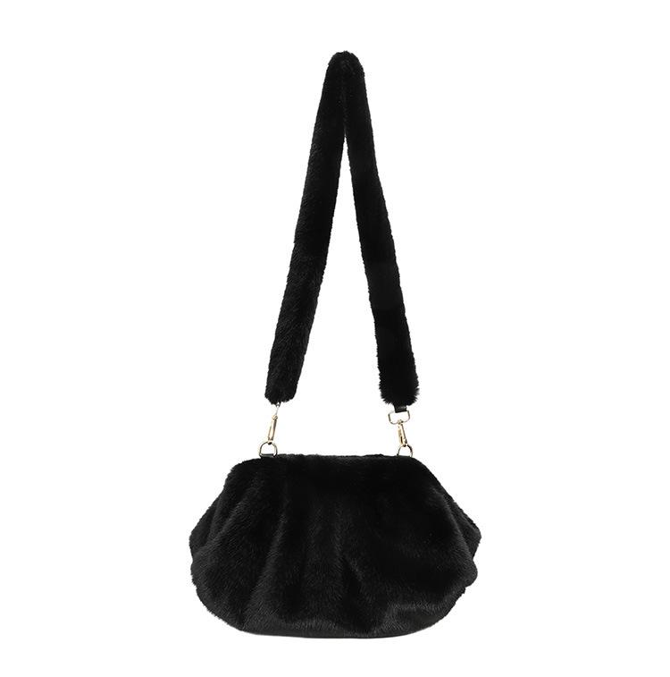 New High-End Plush Pleated Cloud Bag - Women's Trendy Crossbody for Autumn/Winter