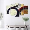 Feeby Five Piece Picture Canvas Print, Dark Circles
