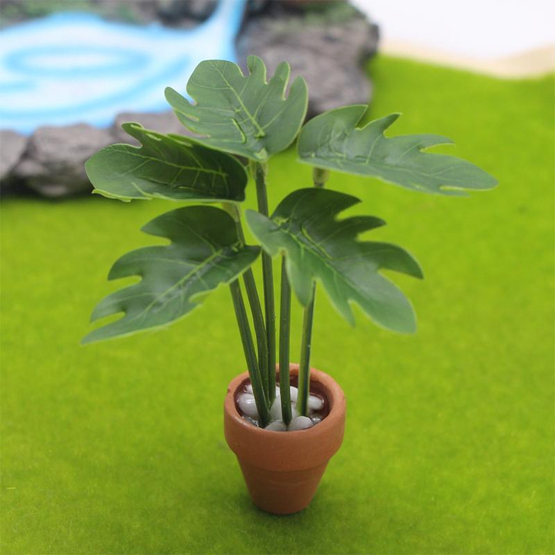 

1/12 Dollhouse Simulation Green Plant Potted Model Doll Home Living Room Decoration Micro Landscape Garden Scene Ornament