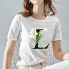 O Neck White Top Women 2022 Summer Casual T Shirt Basic Flower Color Letter Name Pattern Print Short Sleeve Tops Ladies Clothes