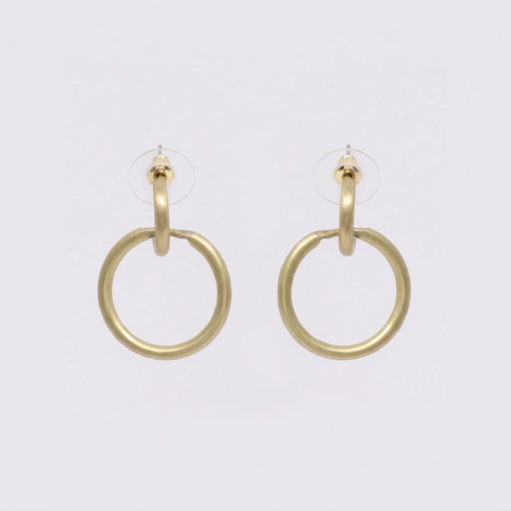 Alma Halo Handmade Brass Hoops