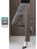 Ice Silk Elastic Waist Casual Pants for Middle-Aged & Elderly Women - Plus Size, Loose Straight-Leg Trousers