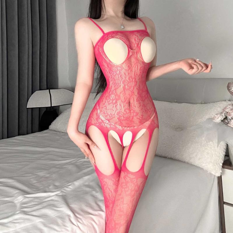 Sexy Underwear Open-file Revealing Breasts, Sexy Stockings, One-piece Mesh, Seduction Suit, Uniform, Pure Desire, Passion, No Transparency
