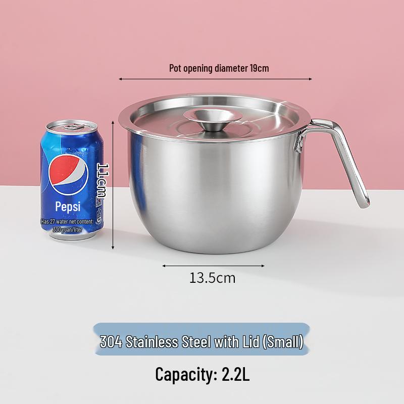 304 Stainless Steel Non-Slip Deep Mixing Bowl with Anti-Splash Design for Baking, Salads, and Cold Dishes