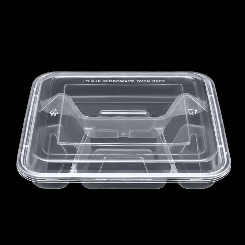 

Disposable 4-Compartment Meal Prep Containers with Lids