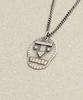 Towtow Archive Flat Skull Necklace Silver Burnished
