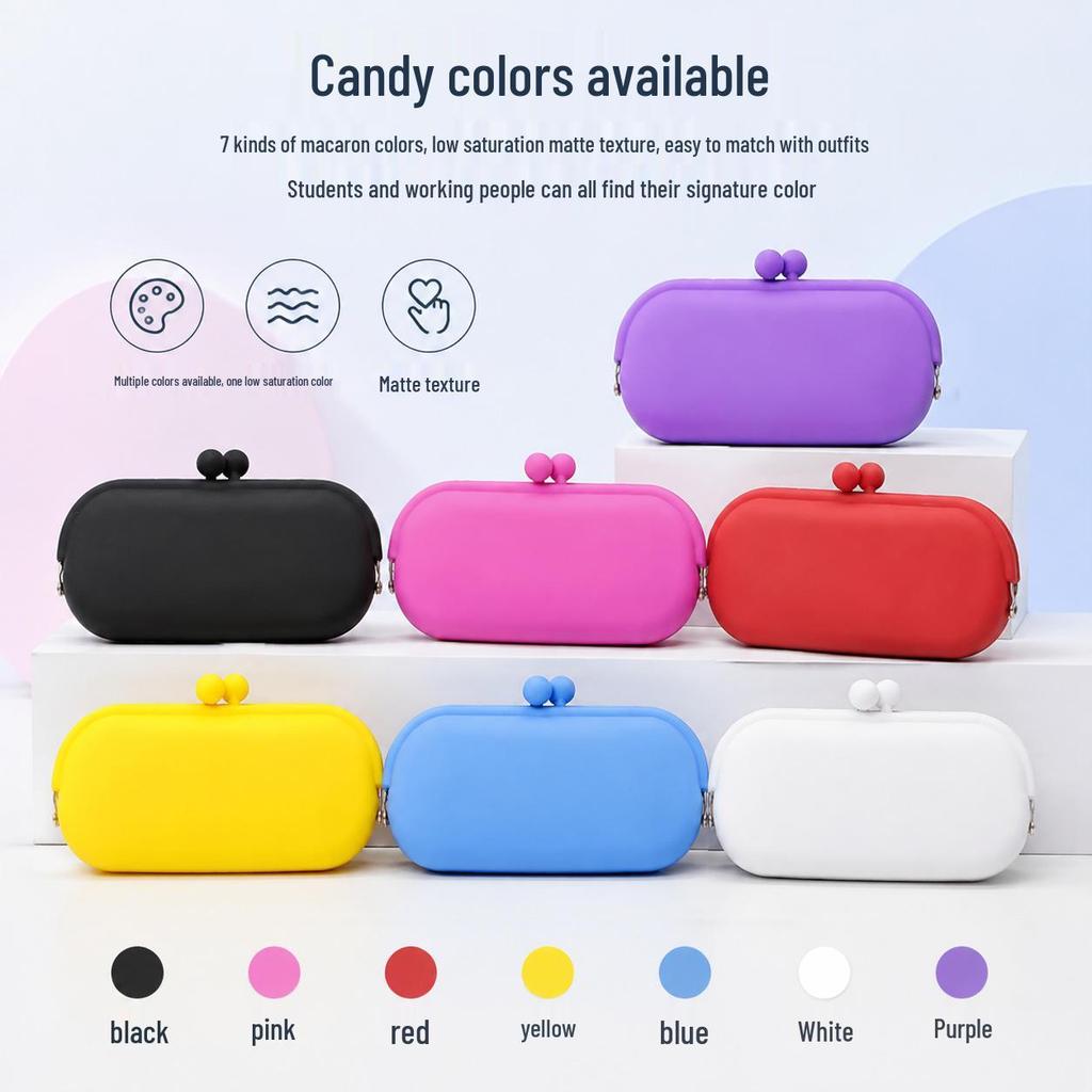 Multicolor Silicone Sunglasses Case - Travel Portable Protective Bag