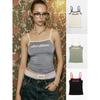 Badblood American Gyaru Sexy Cami Women Letter Embroidery Gyaru Niche Slim Fit Inner Wear Top Tide