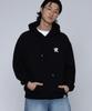 [Unisex] Small Cloud Bear Smile Hoodie_Black