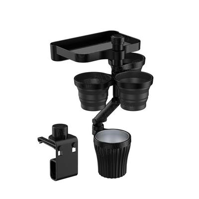 Car Cup Extension Tray Multi-Functional Cup Holder Tray With 360 Degree Function For Storing Snacks Keys Mobile Phones