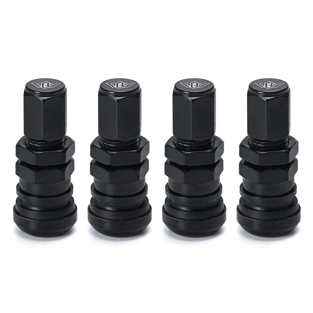 4 pièces / set Valve d'air universelle pour pneu tubeless de roue de moto et de voiture, bouchons d'air pour tige de valve de pneu, tige de valve d'air en métal aluminium VR-WR11