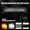 Motorcycle Headlight Light Handlebar LED Light Bar Set 60W LED With switch Kit Fits Most 7/8” Handlebars White Yellow Flicker