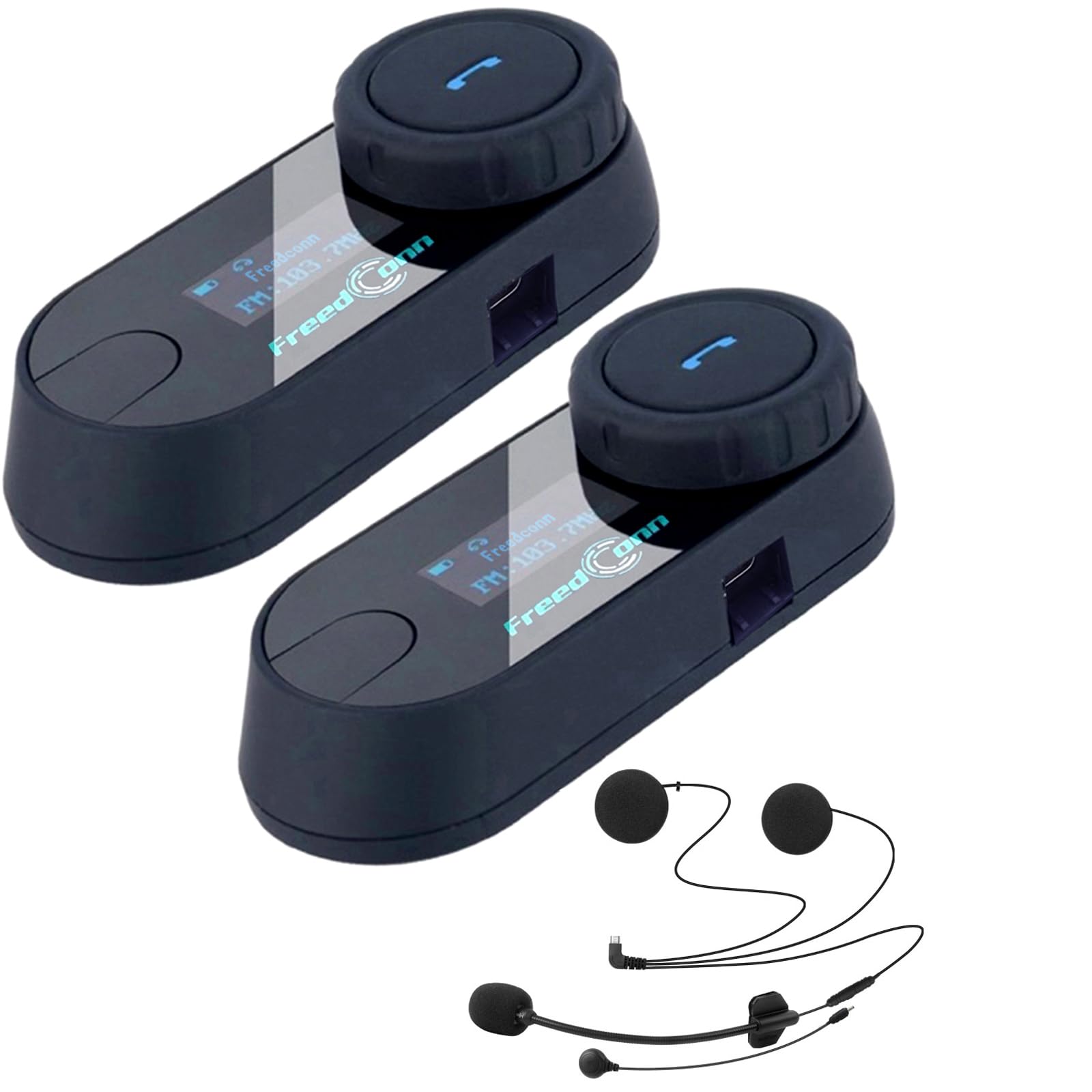 

FreedConn Мотоциклетная 2x Одновременный вызов с ЖК-дисплеем FM Музыка Смартфон Музыка Siri IP65 10 часов непрерывного разговора Техническое одобрение Японский