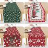 Hot-selling Christmas Elk Pine Table Flag Home Decoration Fabric Printing Thermal Insulation Linen Tablecloth