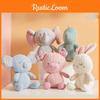 Soft Knitted Toy Rabbit Elephant Pig Plush Animal Doll Baby Comforter Wholesale Custom