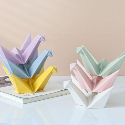 Kreative Keramikkunst Tausend Faltpapierkraniche Heimdekoration Eingänge Wohnzimmer Schreibtischdekoration Ornamente