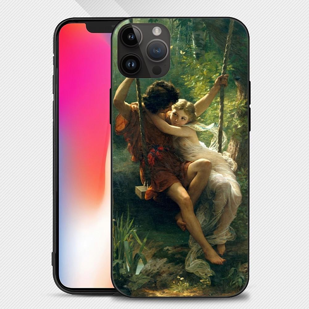 Pierre Auguste Cot Art Phone Case Iphone15 14 13 12 11 Pro Max Mini X 7 8 Soft Case