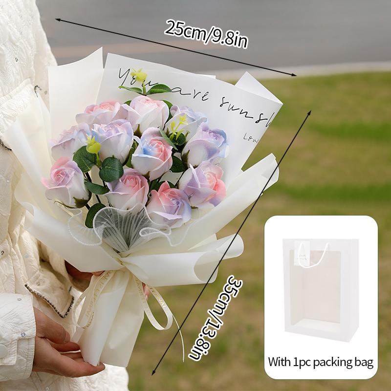Finished Soap Roses Bouquet Mother'S Day Gifts Artificial Rose Bouquet Party Decor Supplies Wedding Birthday Graduation Gifts